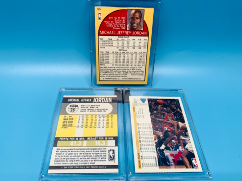 Photo 2 of 281818… 3 Michael Jordan trading cards in hard plastic cases 