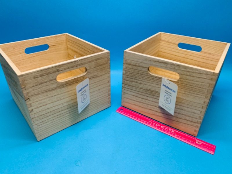 Photo 1 of 281825… 2 Paulownia  wood crates 11 inch $15.00 ea x 2