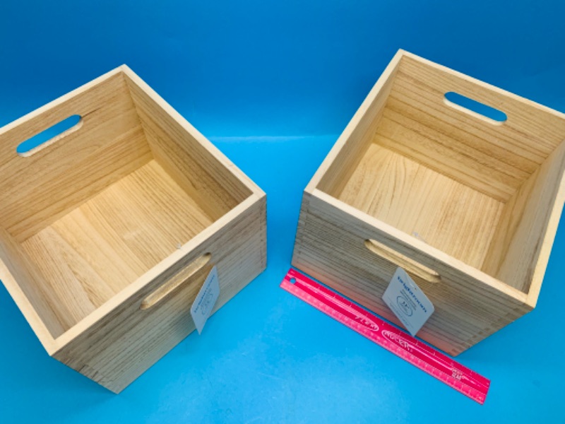 Photo 4 of 281825… 2 Paulownia  wood crates 11 inch $15.00 ea x 2