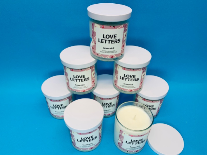 Photo 1 of 218900… …8 jars of natural wax blend candles - love letters