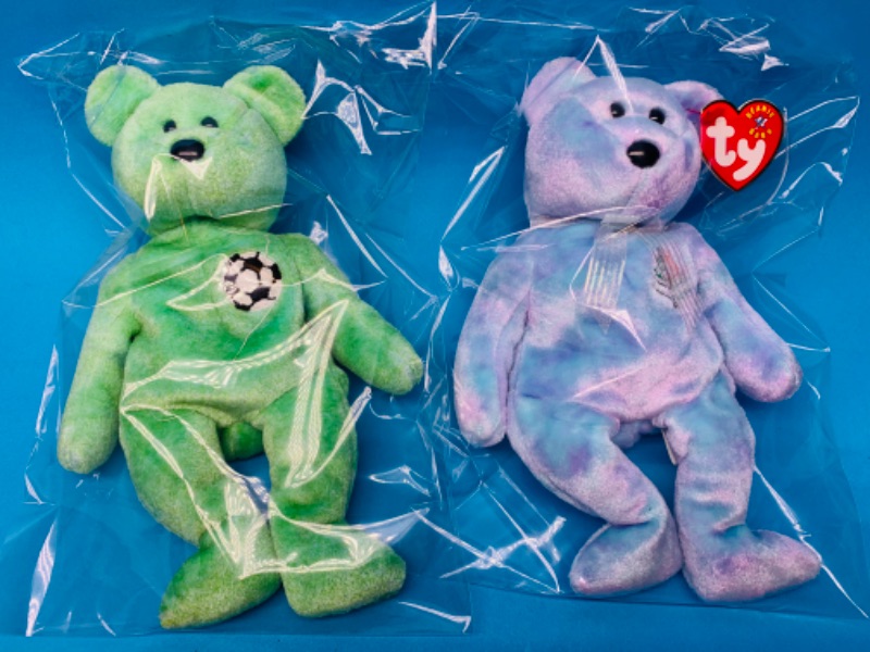 Photo 1 of 281971… 2 TY beanie babies in plastic bags 