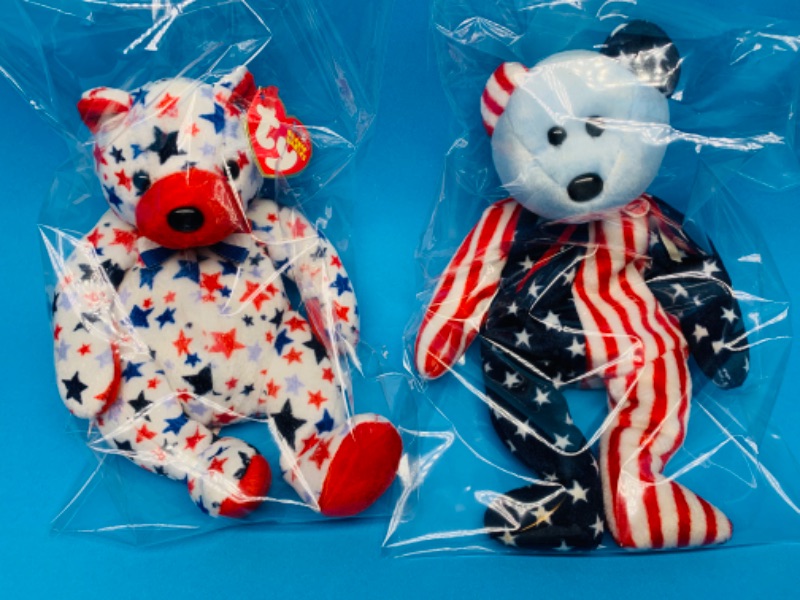 Photo 1 of 281972… 2 TY beanie babies in plastic bags 