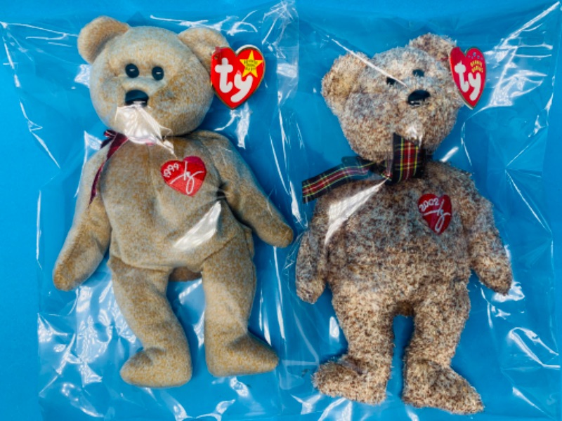 Photo 1 of 281974… 2 TY beanie babies in plastic bags 