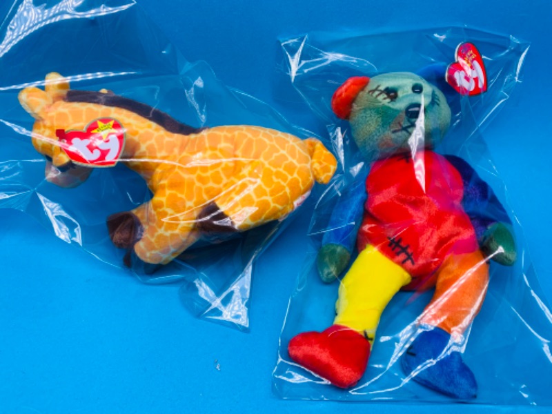 Photo 1 of 281976… 2 TY beanie babies in plastic bags 