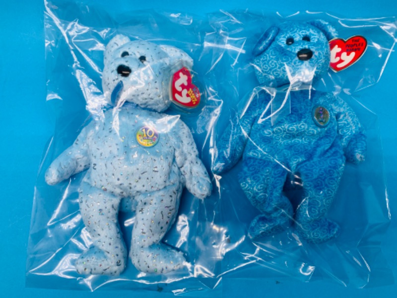 Photo 1 of 281982… 2 TY beanie babies in plastic bags 