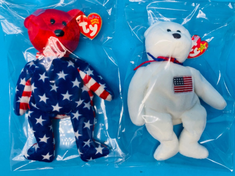 Photo 1 of 281985… 2 TY beanie babies in plastic bags 