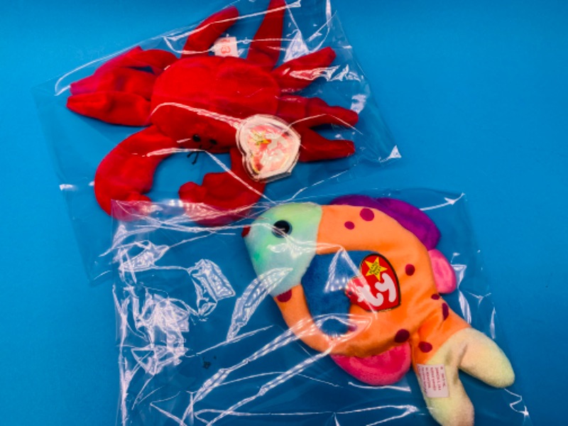 Photo 1 of 281987… 2 TY beanie babies in plastic bags 