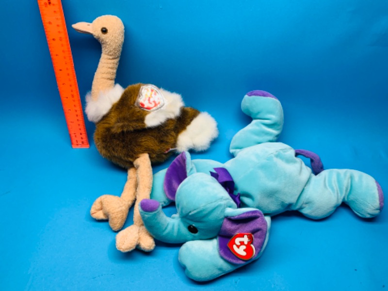 Photo 1 of 281989… 2 Xlarge TY beanie babies 