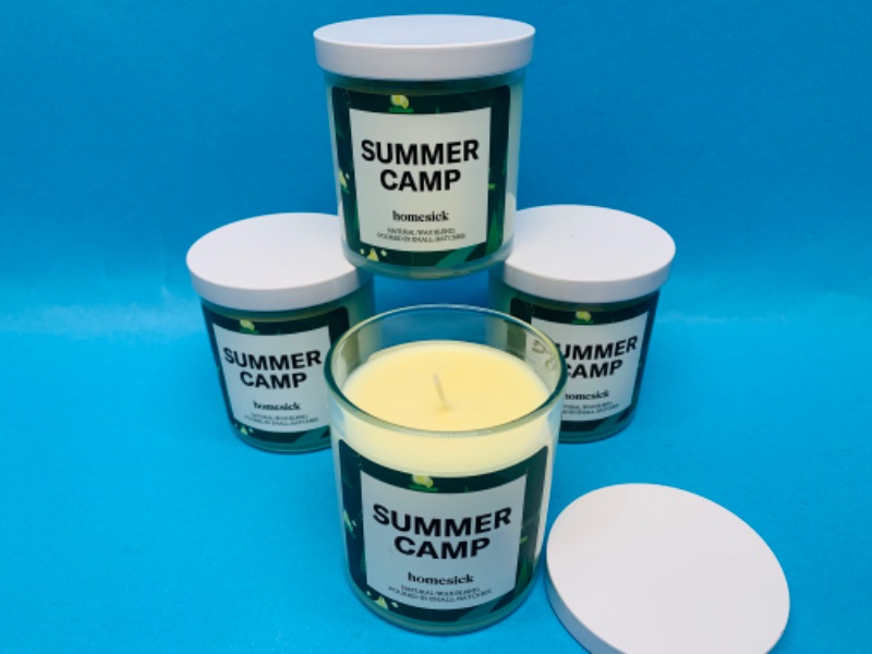 Photo 1 of 282068… …4 natural wax blend jar candles- Summer Camp 