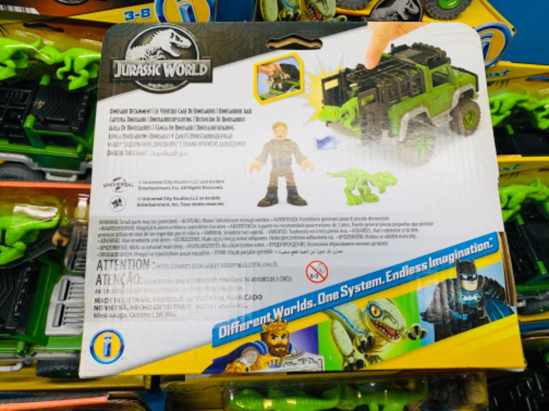 Photo 1 of 282241…Huge lot- 23 Jurassic world imaginext 3-8 Jeep and Dino toys