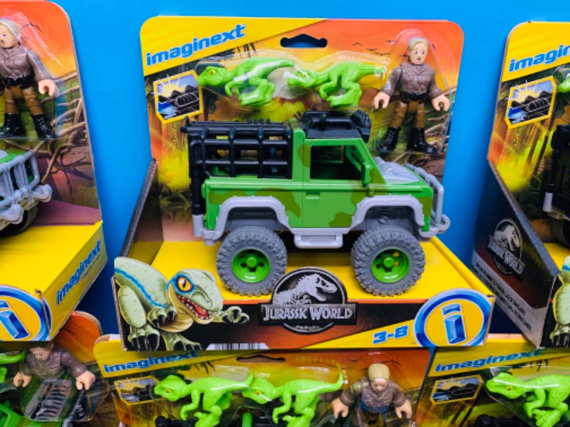 Photo 4 of 282242… Huge lot- 23 Jurassic world imaginext 3-8 Jeep and Dino toys