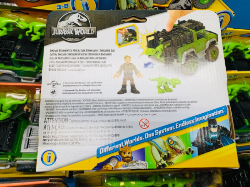 Photo 3 of 282242… Huge lot- 23 Jurassic world imaginext 3-8 Jeep and Dino toys