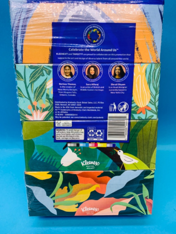 Photo 3 of 282259… 4 boxes of Kleenex ultra soft 3-ply tissues special design 