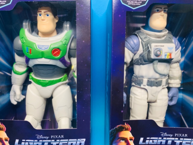 Photo 1 of 282268… 2 Disney Pixar Buzz Lightyear 12” figure toys