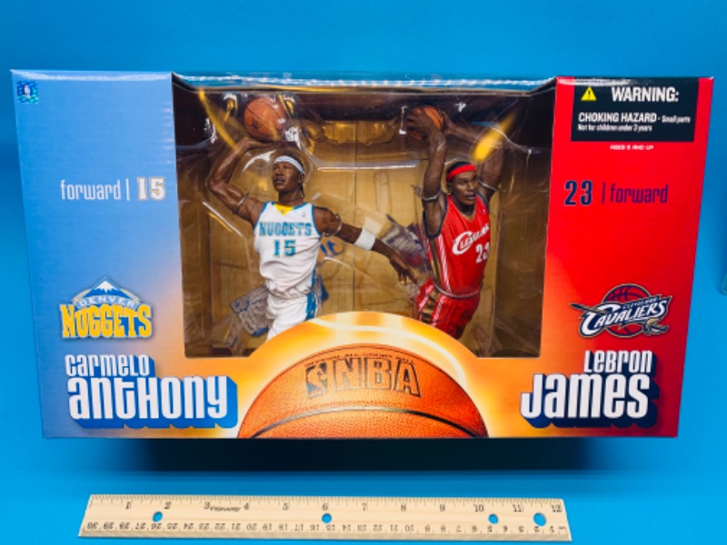 Photo 1 of 282303… mcfarlane toys LeBron James and Carmelo Anthony figures 
