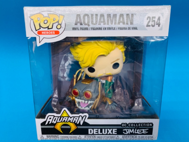 Photo 1 of 282323…Funko pop large aquaman deluxe Jim Lee edition vinyl figure 