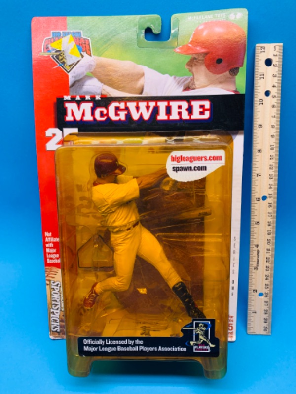 Photo 1 of 282326…mcfarlane toys Mark McGwire figure- yellowing plastic due to age 