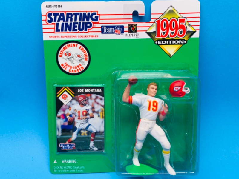 Photo 1 of 282339…starting line up Joe Montana figure 