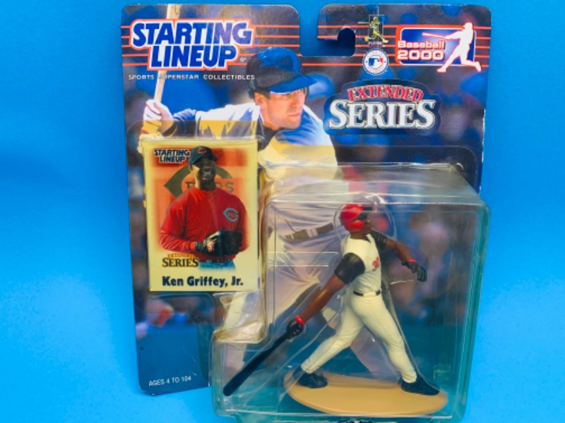 Photo 1 of 282341…starting line up Ken Griffey Jr. figure - some wear to package 