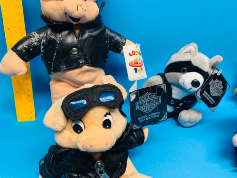 Photo 2 of 282427…5 Harley Davidson plushies- some wear on jackets 