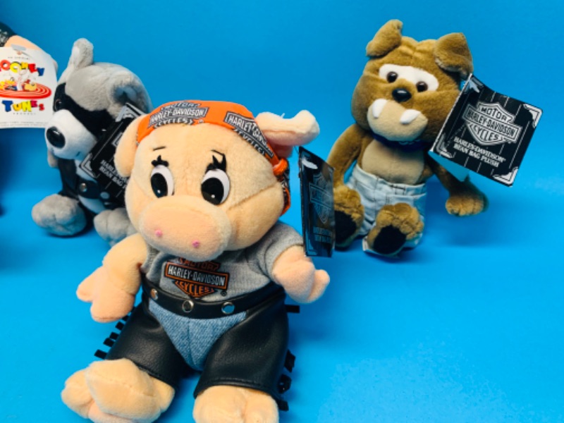 Photo 3 of 282427…5 Harley Davidson plushies- some wear on jackets 