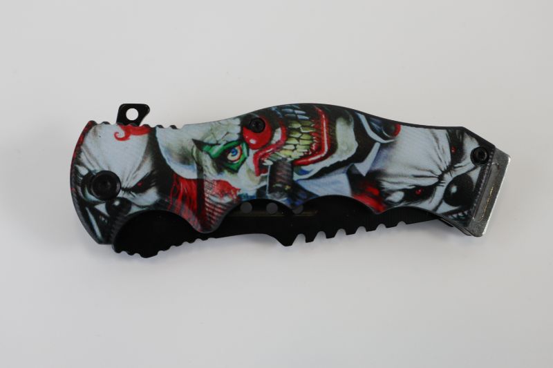 Photo 2 of 3 SCARY CLOWN FACES POCKET KNIFE NEW 