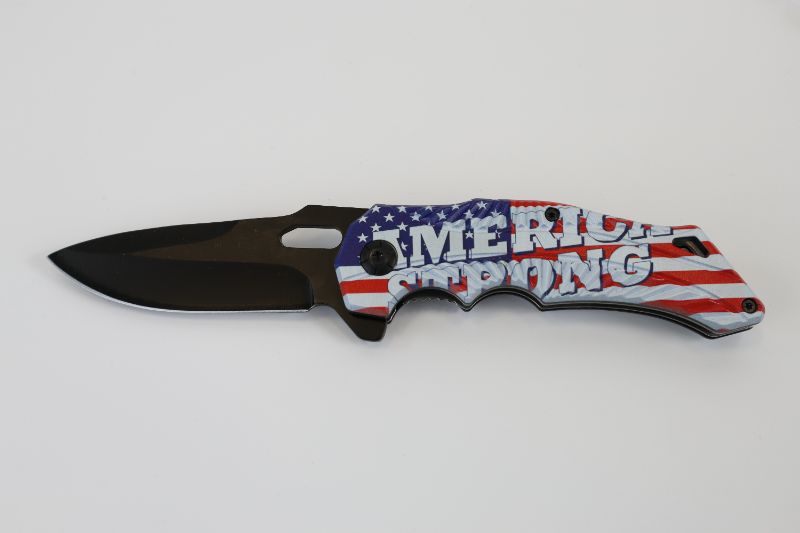 Photo 1 of AMERICAN FLAG AMERICAN STRONG POCKET KNIFE NEW