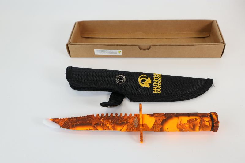Photo 2 of ORANGE TACTICAL HUNTING KNIFE 
