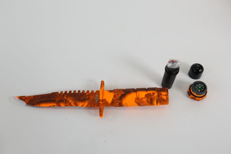 Photo 1 of ORANGE TACTICAL HUNTING KNIFE 