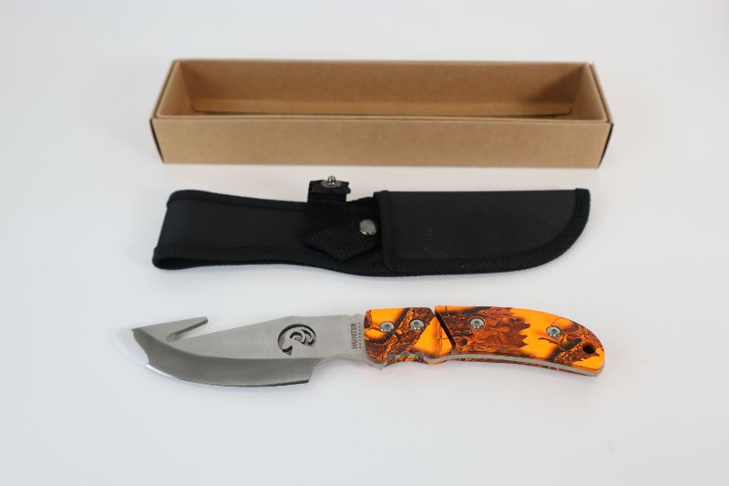 Photo 2 of ORANGE HOOK GUT HUNTING KNIFE NEW