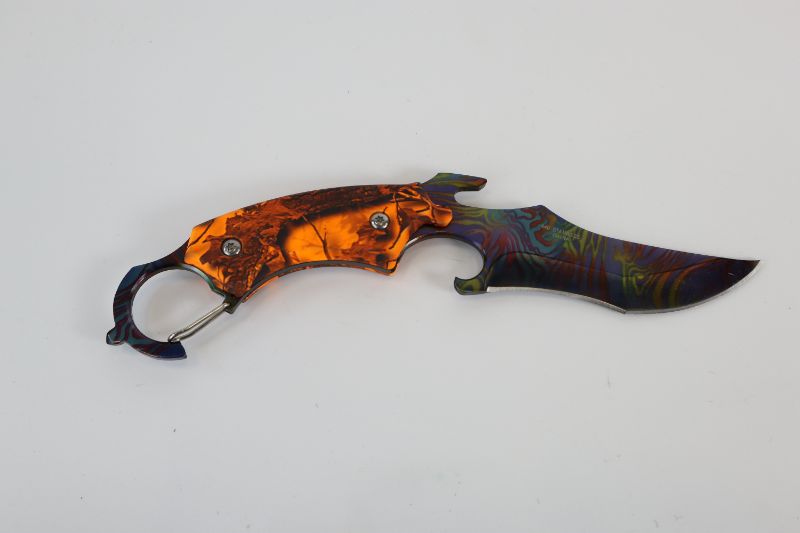 Photo 2 of OIL SLICK ORANGE HUNTING KNIFE NEW