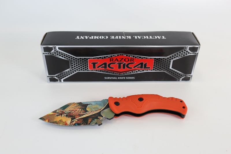 Photo 1 of ORANGE DRAGON TACTICAL KNIFE NEW 