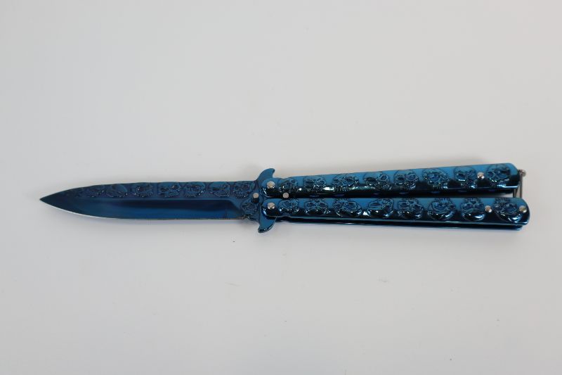 Photo 1 of BLUE BUTTERFLY KNIFE NEW 