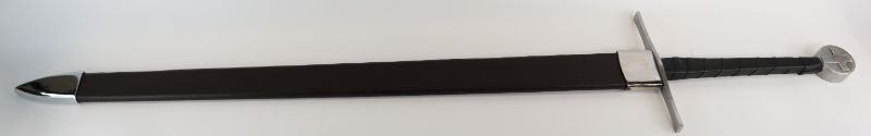 Photo 3 of BLACK LONG SWORD WITH SILVER HANDLE 