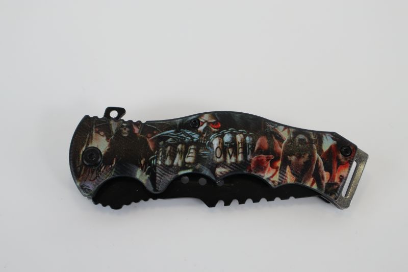 Photo 2 of SKULL GAME OVER KNUCKLE POCKET KNIFE NEW