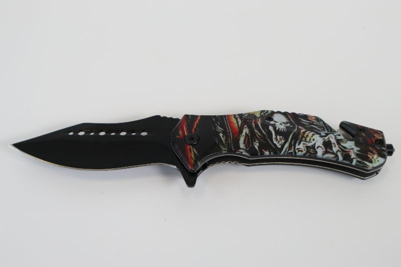 Photo 1 of GRIM REAPER SKELETON POCKET KNIFE NEW 