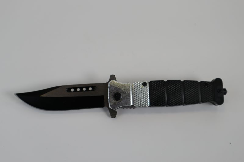 Photo 1 of BLACK AND SILVER POCKET KNIFE NEW