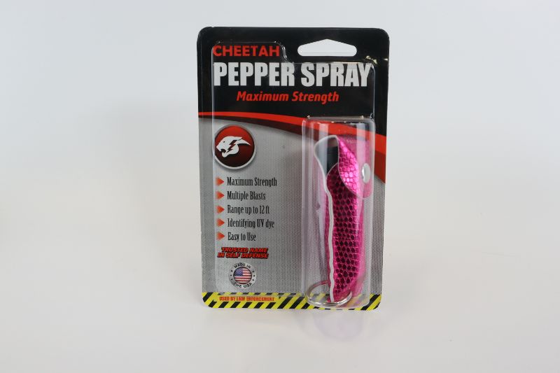 Photo 1 of CHEETAH BRAND PEPPER SPRAY WITH PINK SCALE CARRYING CASE MAXIMUM STRENGTH NEW