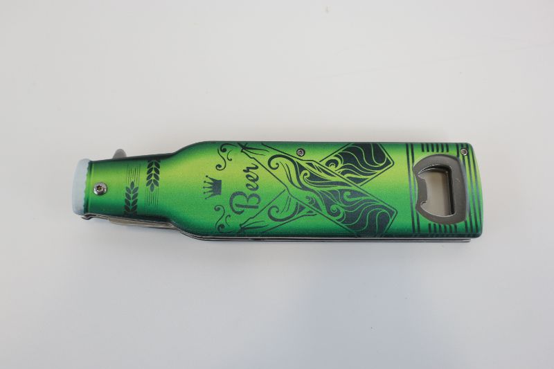 Photo 2 of GREEN BOTTLE OPENER KNIFE NEW 