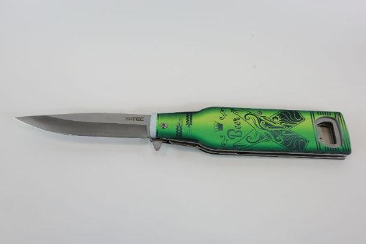 Photo 1 of GREEN BOTTLE OPENER KNIFE NEW 