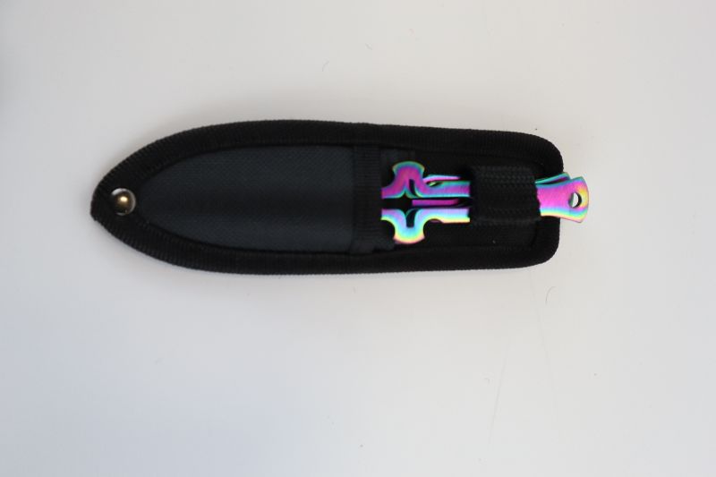 Photo 2 of 6.5 INCH RAINBOW THROWING KNIFE SET OF 3 NEW 