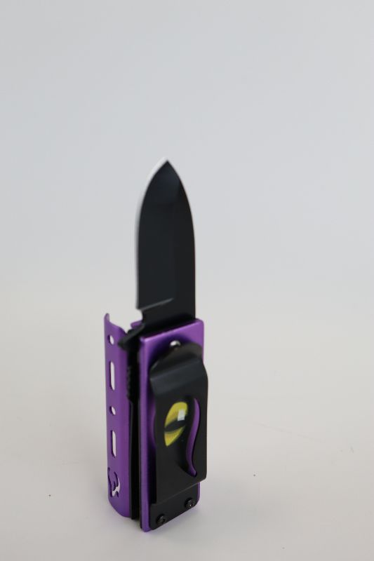 Photo 1 of PURPLE CAT EYE KNIFE AND LIGHTER COMBO KEYCHAIN NEW