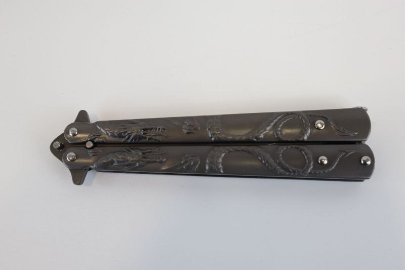 Photo 2 of DARK SILVER BUTTERFLY KNIFE NEW