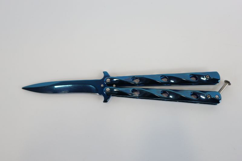 Photo 1 of BLUE BUTTERFLY KNIFE NEW 