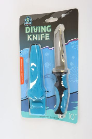 Photo 1 of HIGHLY DURABLE CUTTING EDGE DIVING KNIFE IN BLUE AND BLACK NEW 