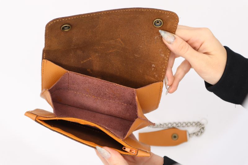 Photo 1 of 3 PART BROWN BI FOLD SUEDE WALLET NEW 