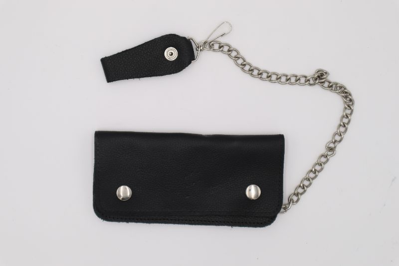 Photo 1 of 3 PART BLACK BI FOLD WITH CHAIN WALLET NEW 