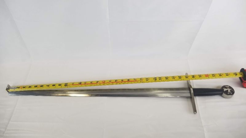 Photo 2 of HIGH CARBON STEEL CROSS GUARD SWORD NON FUNCTIONAL NEW