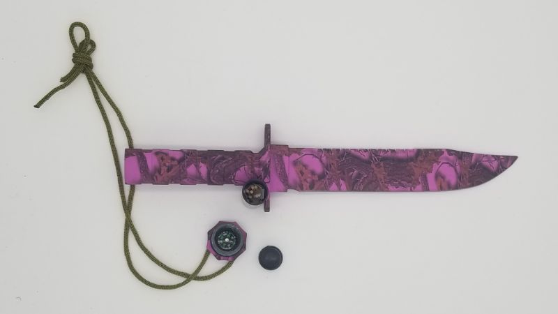 Photo 1 of PINK CAMO TACTICAL SURVIVAL KNIFE NEW 