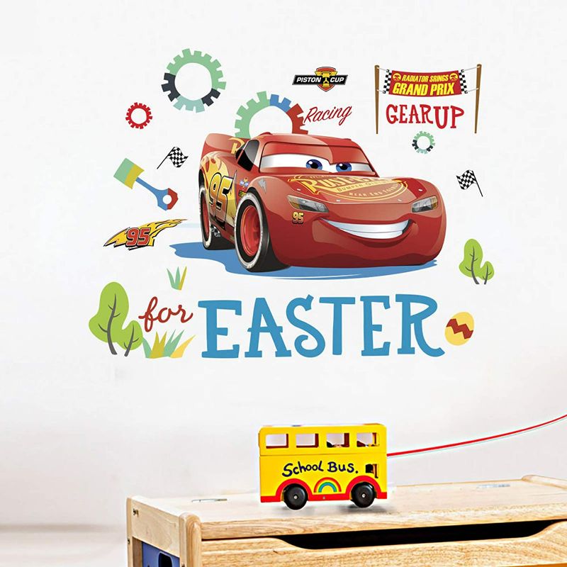 Photo 1 of Lightning McQueen Wall Stickers Decals for Children's Living Room Background Wall Decoration